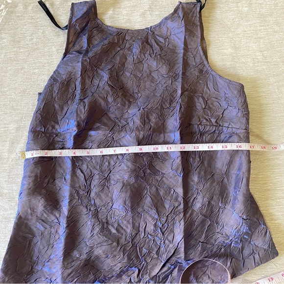 Vintage Iridescent JS Collections Formal Tank Top Purple Size 8 Festival Ready - Picture 7 of 7